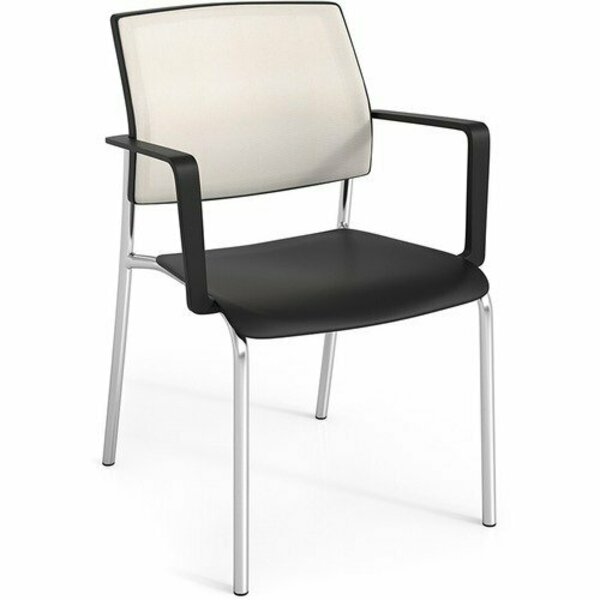 United Chair Co Chair, w/Arms, MeshBack, 22-1/4inx22-1/4inx33in, Zest/BK, 2PK UNCF32ECQA07